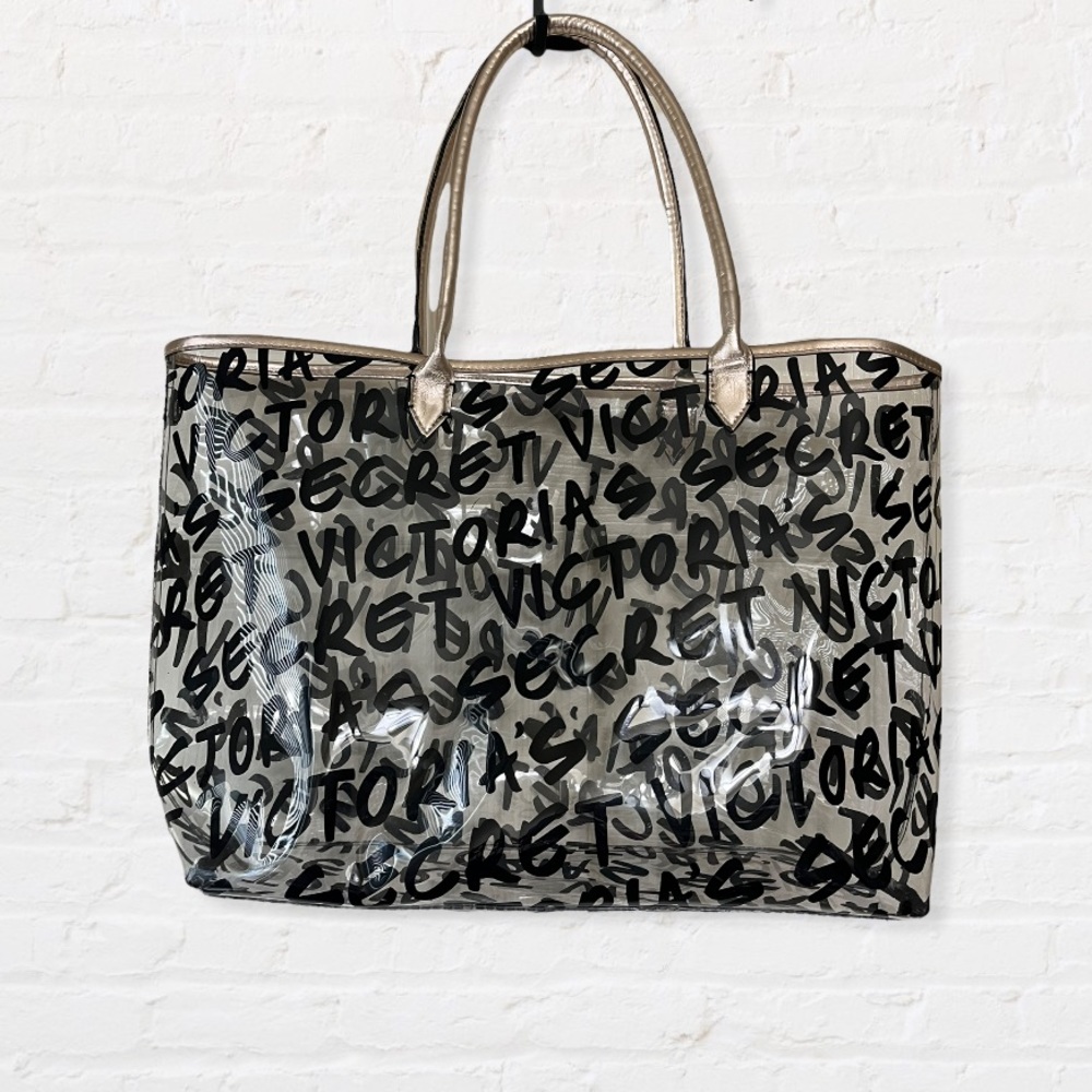 Victoria’s Secret Clear Logo Beach Tote Bag